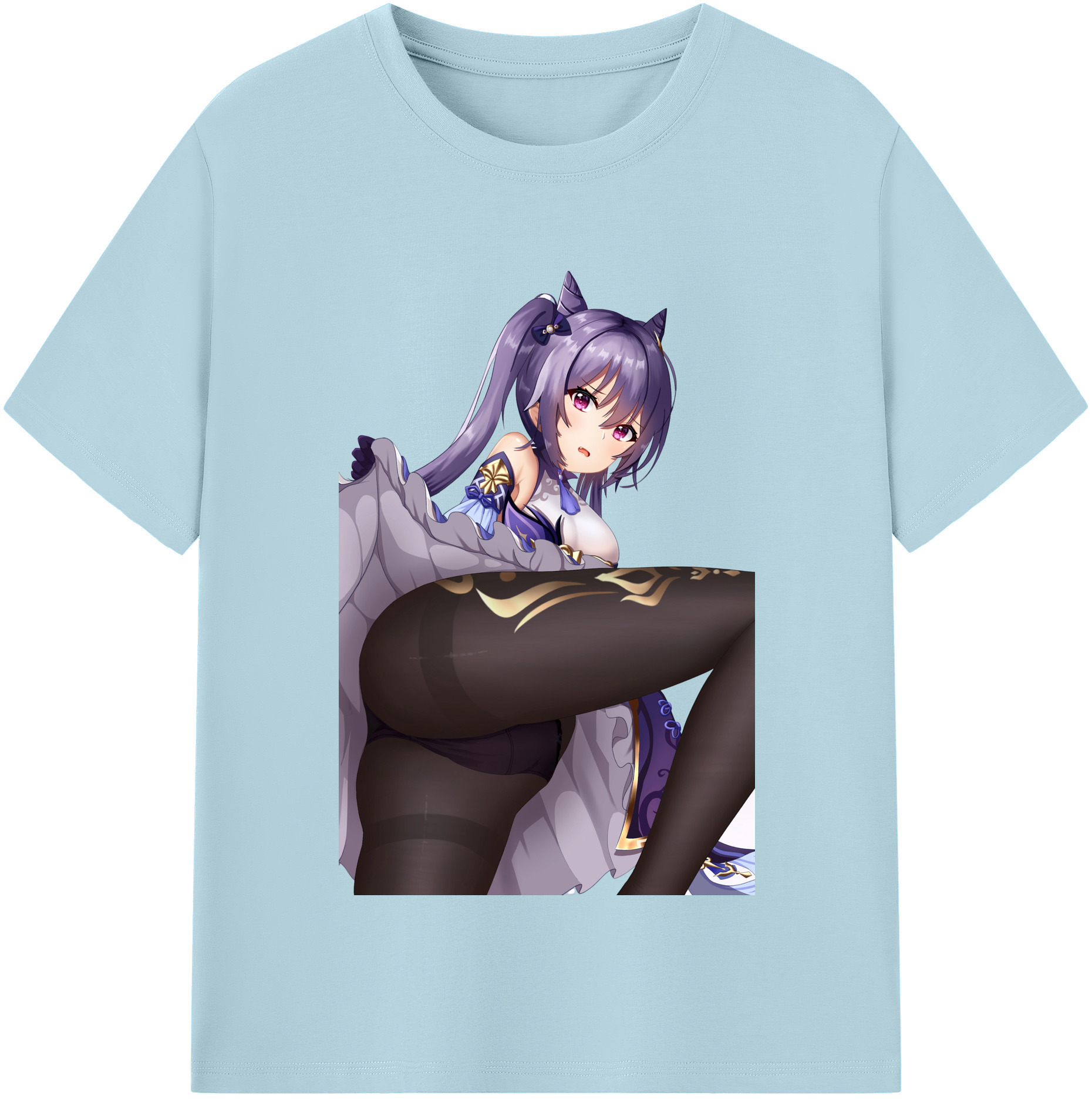 げんし神 刻晴 こくせい genshin Kokusei 綿100％半袖Tシャツ（フロントプリント）
